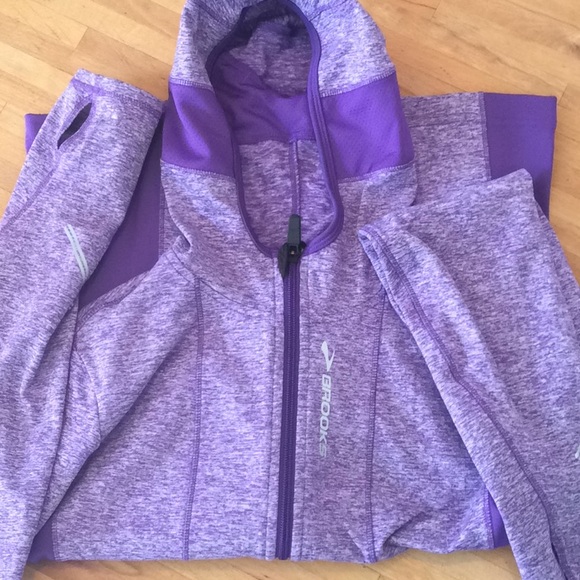 Brooks Jackets & Blazers - Brooks Heathered Purple Jacket w/ Equilibrium tech